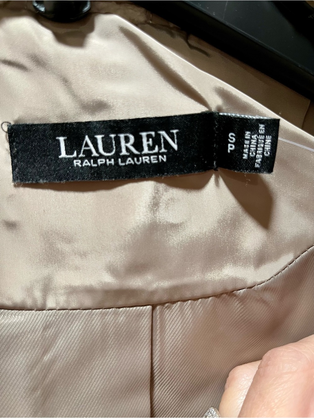 NWT Polo Ralph Lauren Womens Jacket Coat Beige S Quilted Faux Fur Lined - Picture 4 of 16